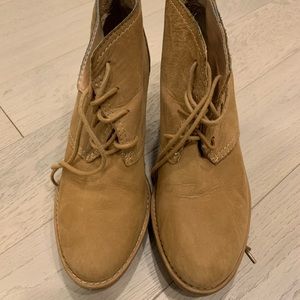 Zara Tan Lace Up Wedge